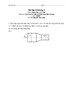 Bài tập Chương 3 Phần: Động Học Lưu Chất