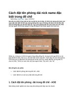 Cách đặt tên phòng dài nick name đặc biệt trong đế chế