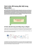 Cách chèn đối tượng đặc biệt trong word 2013