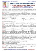 KhãA LUYÖN THI M¤N VËT LÝ 2018 03. ĐỀ KIỂM TRA CHẤT LƯỢNG LẦN 3 (45 phút)  Giáo viên : Đặng Việt Hùng