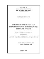 Chính sách hình sự việt nam đối với người dưới 18 tuổi phạm tội khía cạnh so sách 