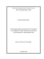 Chứng minh trong trong giai đoạn xét xử sơ thẩm vụ án hình sự, từ thực tiễn tòa án nhân dân huyện hoài đức, thành phố hà nội 