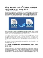 Tổng hợp các cách hỗ trợ đọc file định dạng đuôi DOCX trong word