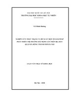 Nghiên cứu thực trạng và đề xuất một số giải pháp phát triển thị trường bất động sản trên địa bàn quận hà đông, thành phố hà nội 