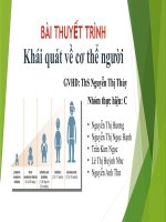 Khái quát về cơ thể người