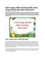 Cách coppy nhiều nội dung khác nhau cùng một lúc đơn giản trong word