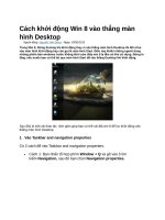 Cách khởi động win 8 vào thẳng màn hình desktop