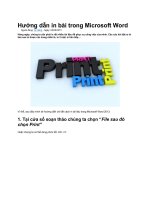 Hướng dẫn in bài trong microsoft word