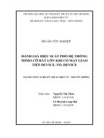 Đánh giá hiệu suất phổ hệ thống mimo cỡ rất lớn khi có mặt d2d