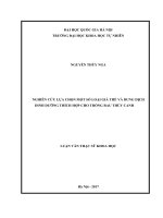 Nghiên cứu lựa chọn một số loại giá thể và dung dịch dinh dưỡng thích hợp cho trồng rau thủy canh 