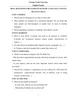 Đề thi tiếng anh nói đại học ngoại thương