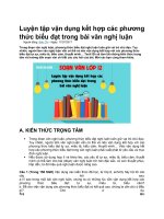 Luyện tập vận dụng kết hợp các phương thức biểu đạt trong bài văn nghị luận