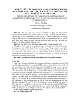 NGHIÊN CỨU TÁC ĐỘNG CỦA MẠNG XÃ HỘI FACEBOOK ĐẾN HOẠT ĐỘNG HỌC TẬP CỦA SINH VIÊN TRƯỜNG CAO ĐẲNG NGHỀ ĐÀ NẴNG HIỆN NAY
