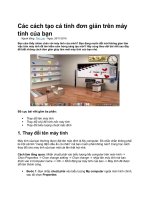 Các cách tạo cá tính đơn giản trên máy tính của bạn