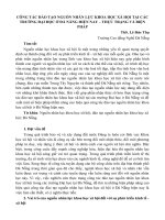 CÔNG TÁC ĐÀO TẠO NGUỒN NHÂN LỰC KHOA HỌC XÃ HỘI TẠI CÁC TRƯỜNG ĐẠI HỌC Ở ĐÀ NẴNG HIỆN NAY – THỰC TRẠNG VÀ BIỆN PHÁP