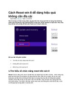 Cách reset win 8 dễ dàng hiệu quả không cần đĩa cài