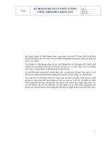 11- KẾ HOẠCH CHẤT LƯỢNG CỦA DỰ ÁN BẤT ĐỘNG SẢN - LÊ HUỆ