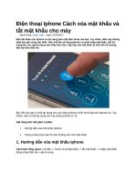 Điện thoại iphone cách xóa mật khẩu và tắt mật khẩu cho máy