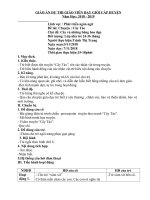 GIÁO án dự THI GIÁO VIÊN dạy GIỎI cấp TRƯỜNG  2018 2019