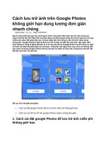 Cách lưu trữ ảnh trên google photos không giới hạn dung lượng đơn giản nhanh chóng