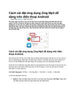 Cách cài đặt ứng dụng zing mp3 dễ dàng trên điện thoại android