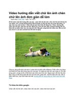 Video hướng dẫn viết chữ lên ảnh chèn chữ lên ảnh đơn giản dễ làm