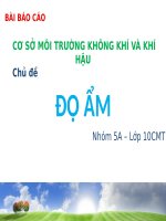 Thuyết trình tìm hiểu về độ ẩm