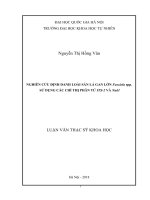 Nghiên cứu định danh loài sán lá gan lớn fasciola spp  sử dụng các chỉ thị phân tử ITS 2 và nad1 