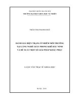 Đánh giá hiện trạng ô nhiễm môi trường tại làng nghề giấy phong khê bắc ninh và đề xuất một số giải pháp khắc phục 