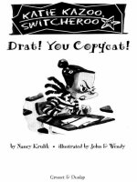 Nancy krulik  john  wendy   KATIE KAZOO, SWITCHEROO 07   drat you copycat (v5 0) 