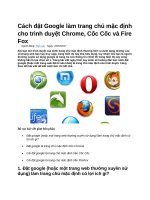 Cách đặt google làm trang chủ mặc định cho trình duyệt chrome