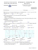 Đề thi học kỳ 1 toán 10 năm học 2018 – 2019 trường lương thế vinh – hà nội