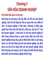VĂN HÓA VÀ ĐẠO ĐỨC KINH DOANH VĂN HOÁ DOANH NGHIỆP