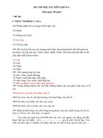 ĐỀ THI HỌC KÌ I MÔN KHTN 6