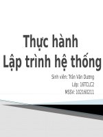 Báo cáo Thực hành  Lập trình hệ thống  Arduino