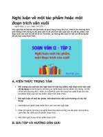 Nghị luận về một tác phẩm hoặc một đoạn trích văn xuôi