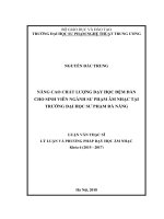 Nâng cao chất lượng dạy học đệm đàn cho sinh viên ngành sư phạm âm nhạc tại trường đại học sư phạm đà nẵng 