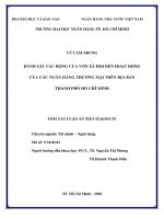 Đánh giá tác động của vốn xã hội đến hoạt động của các ngân hàng thương mại trên địa bàn tp HCM (tt) 