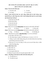 ĐỀ CƯƠNG ÔN TẬP KHOA HỌC, LỊCH SỬ, ĐỊA LÝ LỚP 4 , HỌC KÌ I