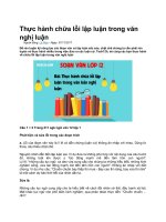 Thực hành chữa lỗi lập luận trong văn nghị luận