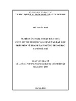 Nghiên cứu nghệ thuật kiến trúc chùa mễ trì thượng vận dụng vào dạy học phân môn vẽ tranh tại trường trung học cơ sở mễ trì 