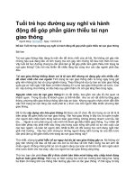 Tuổi trẻ học đường suy nghĩ và hành động để góp phần giảm thiểu tai nạn giao thông