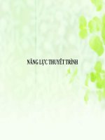 NĂNG lực THUYẾT TRÌNH 