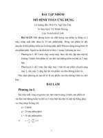 BÀI tập NHÓM  MÔ HÌNH TOÁN ỨNG DỤNG