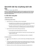 Quá trình văn học và phong cách văn học