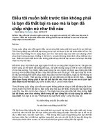 Điều tôi muốn biết trước tiên không phải là bạn đã thất bại ra sao mà là bạn đã chấp nhận nó như thế nào