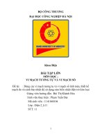 Bài tập lớn Vi mạch tương tự: Dùng các vi mạch tương tụ và vi mạch số tính toán, thiết kế mạch đo và cảnh báo nhiệt độ sử dụng cảm biến nhiệt điện trở kim loại