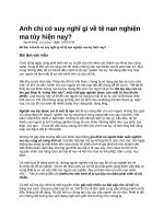 Anh chị có suy nghĩ gì về tệ nạn nghiện ma túy hiện nay