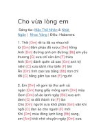 Cho vừa lòng em 