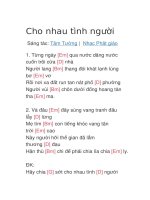 Cho nhau tình người 